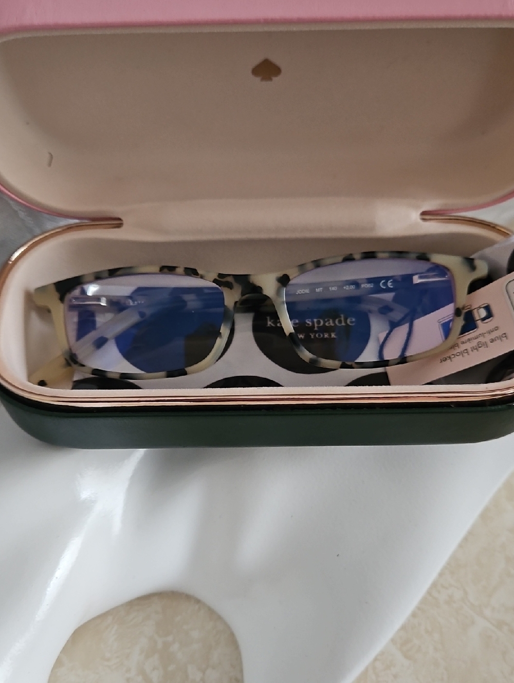 Kate Spade Jodie Reading +2 Glasses With Hard Case, NWT - Picture 5 of 13